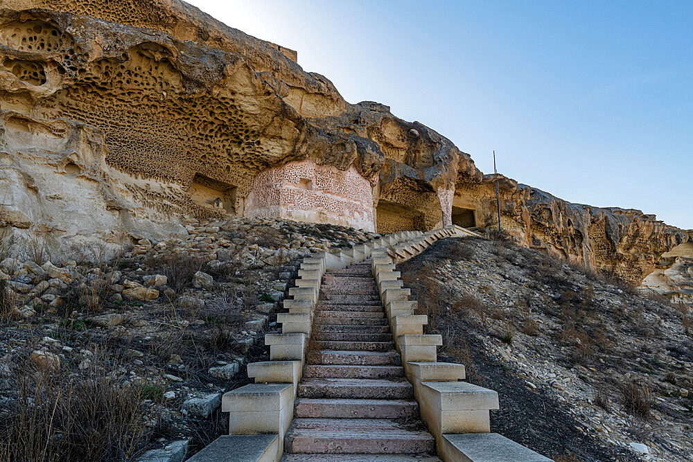 Cave Mosque Shakpak Ata, Mangystau, Kazakhstan, Central Asia, Asia