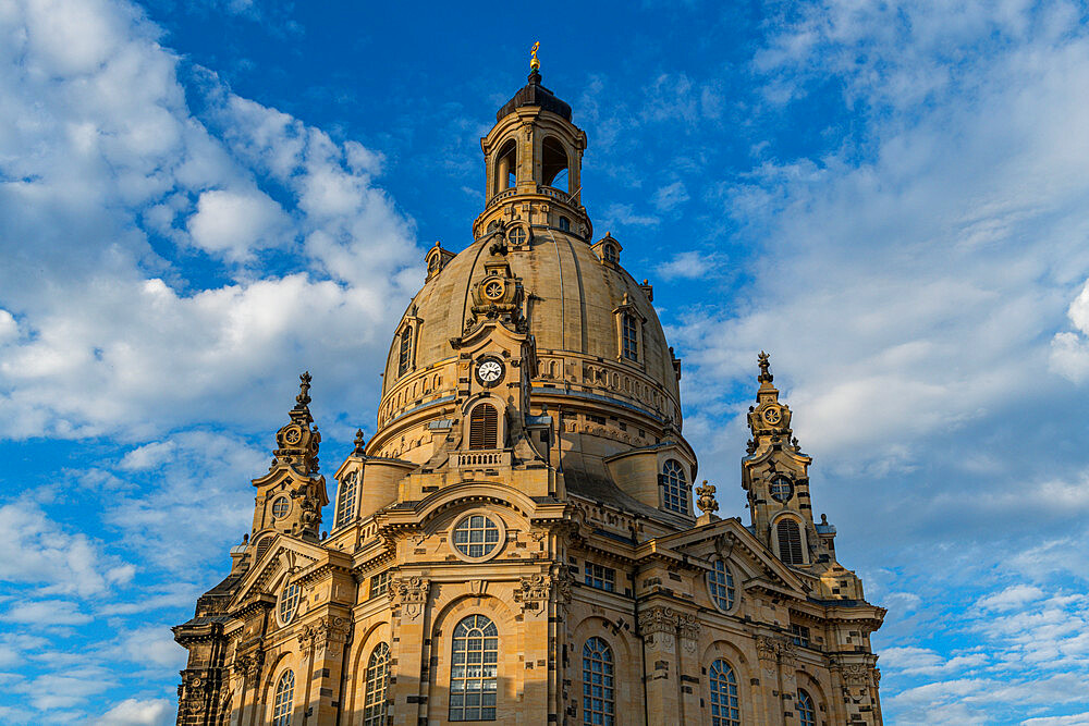 The restored Frauenkirche in Dresden, Saxony, Germany, Europe