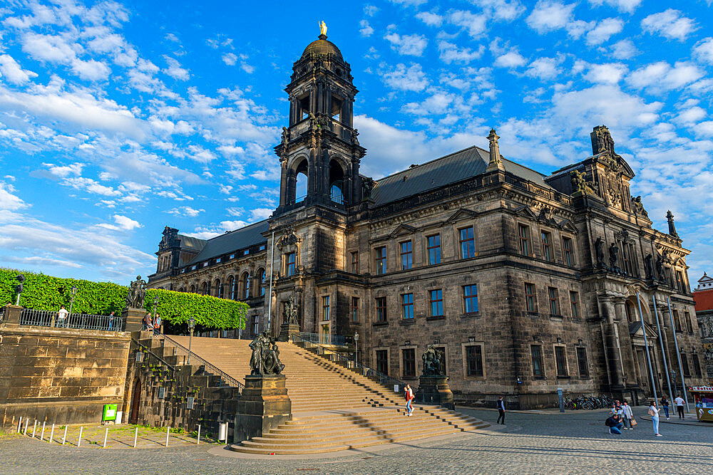 The Arte Academy of Dresden with the Bruhl terrace, Dresden, Saxony, Germany, Europe