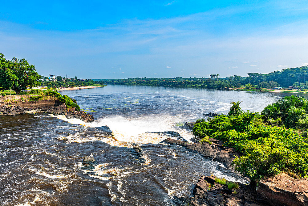 Rapids on the Tshopo River, Kisangani, Democratic Republic of the Congo, Africa