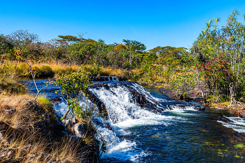 Ntumba Chushi Falls (Ntumbachushi Falls) on the Ngona River, northern Zambia, Africa