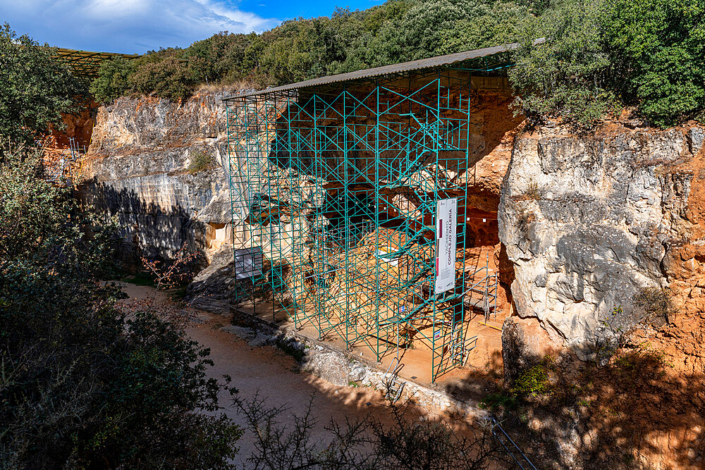 Excavation site, Archaeological site of Atapuerca, UNESCO World Heritage Site, Castilla y Leon, Spain, Europe