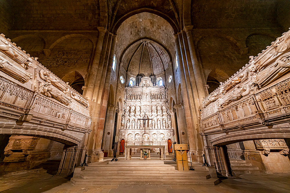 Royal Pantheon, Poblet Abbey, UNESCO World Heritage Site, Catalonia, Spain, Europe