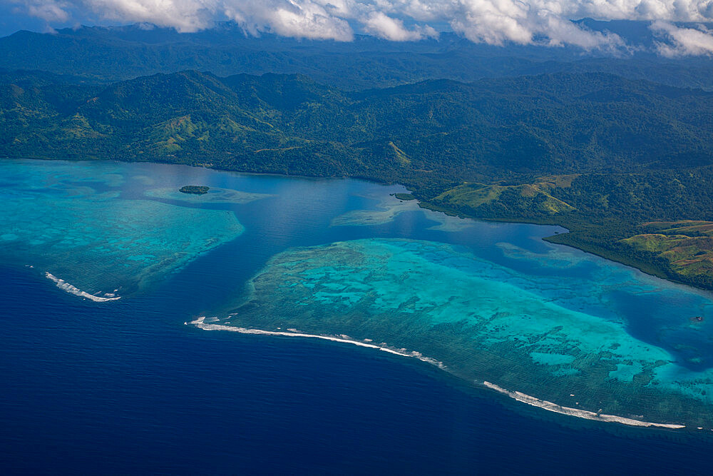 Aerial of Vanua Levu, Fiji, South Pacific, Pacific