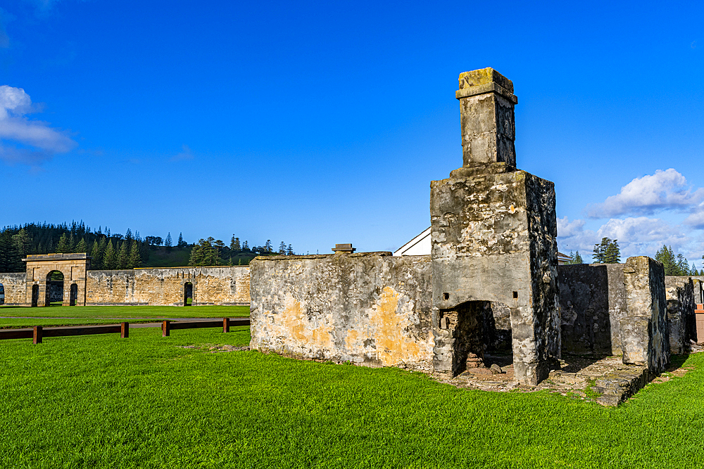 Old ruins, Kingston and Arthur's Vale Historic Area, UNESCO World Heritage Site, Norfolk Island, Australia, Pacific