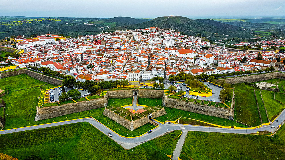 Aerial of the Unesco site Elvas, Alentejo, Portugal