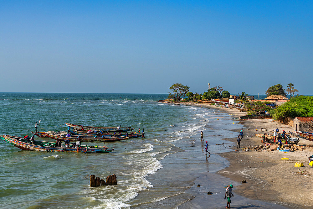 Fishing boats in Barra, Gambia, Africa