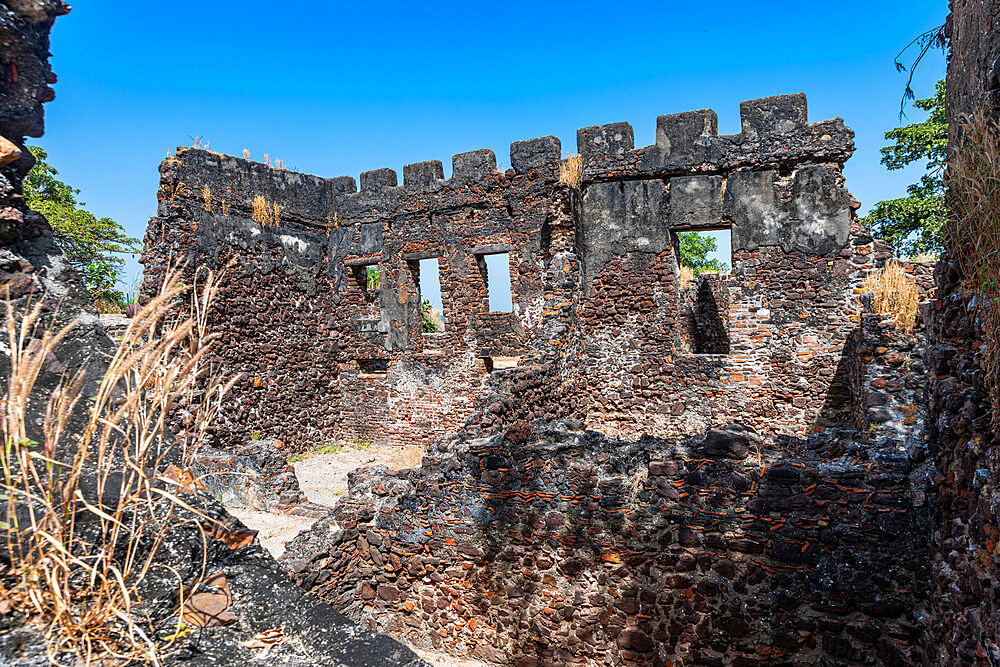 Ruins of Fort James, Unesco site Kunta Kinteh or James island, Western slave trade, Gambia, Africa