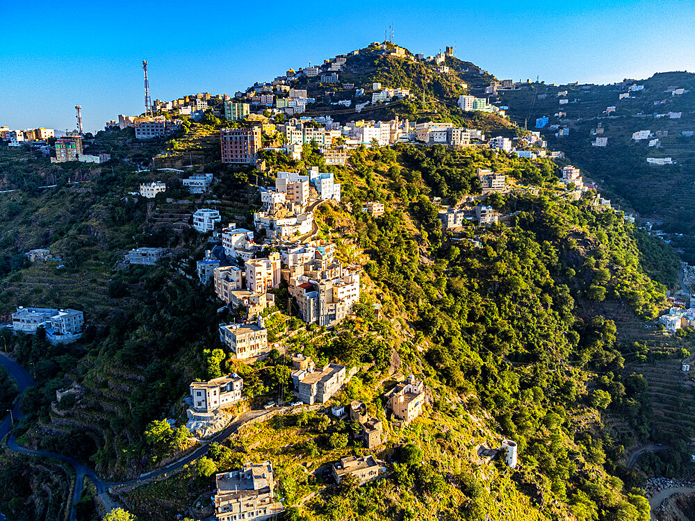 Buildings on top of Fayfa mountain, Jazan province, Saudi Arabia