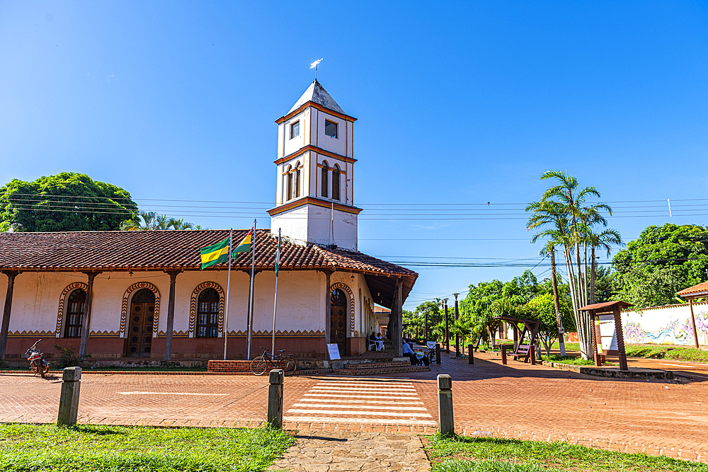 Old colonial house, Mission of Concepcion, Jesuit Missions of Chiquitos, UNESCO World Heritage Site, Santa Cruz department, Bolivia, South America