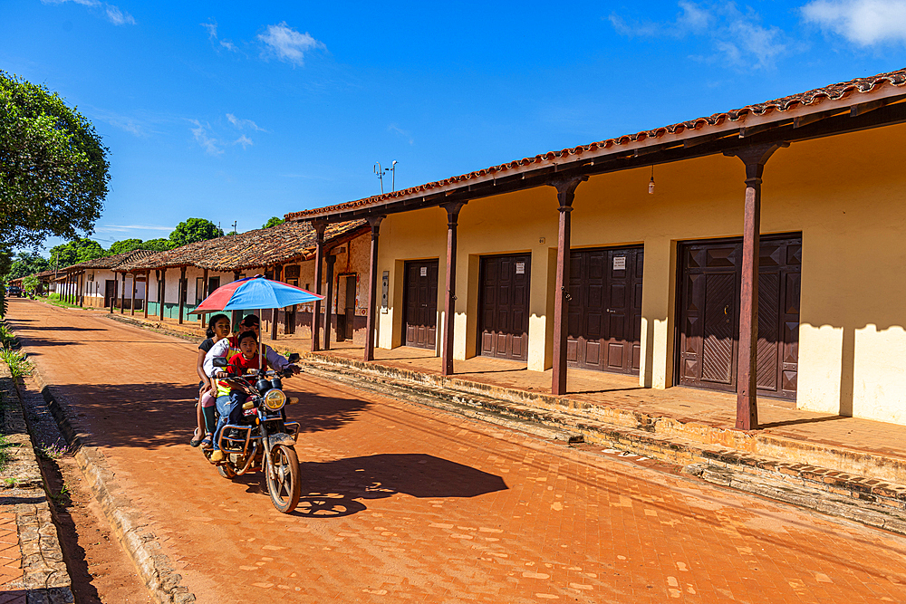 Old colonial houses, Mission of Concepcion, Jesuit Missions of Chiquitos, UNESCO World Heritage Site, Santa Cruz department, Bolivia, South America