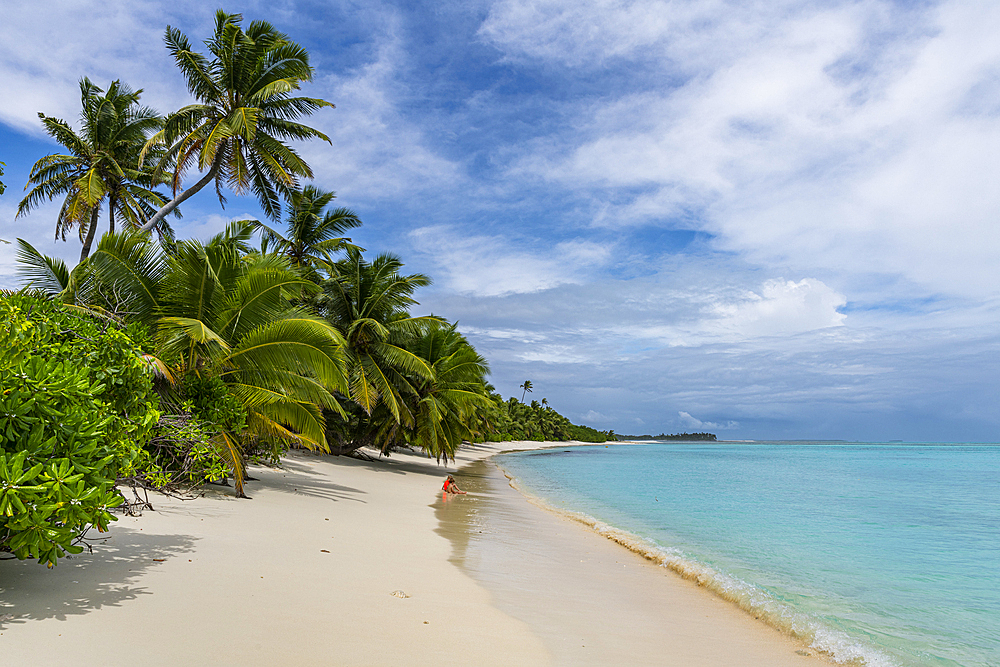 White sand beach, Direction Island, Cocos (Keeling) Islands, Australian Indian Ocean Territory, Australia, Indian Ocean