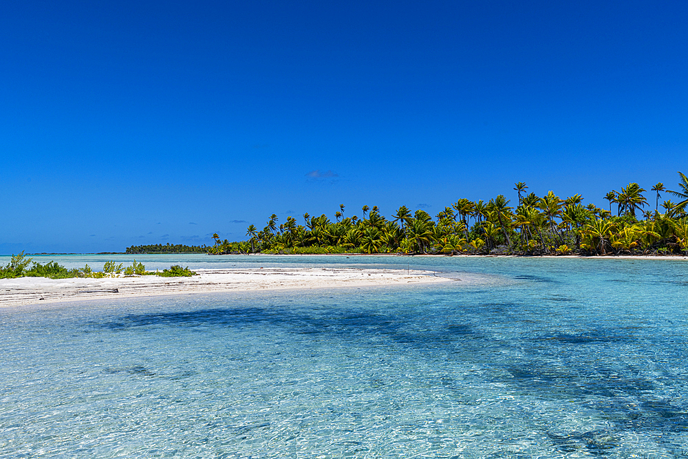 Blue lagoon, Fakarava, Tuamotu archipelago, French Polynesia, South Pacific, Pacific