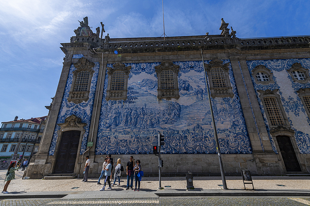 Tiled wall, Carmo Monastery, UNESCO World Heritage Site, Porto, Norte, Portugal, Europe