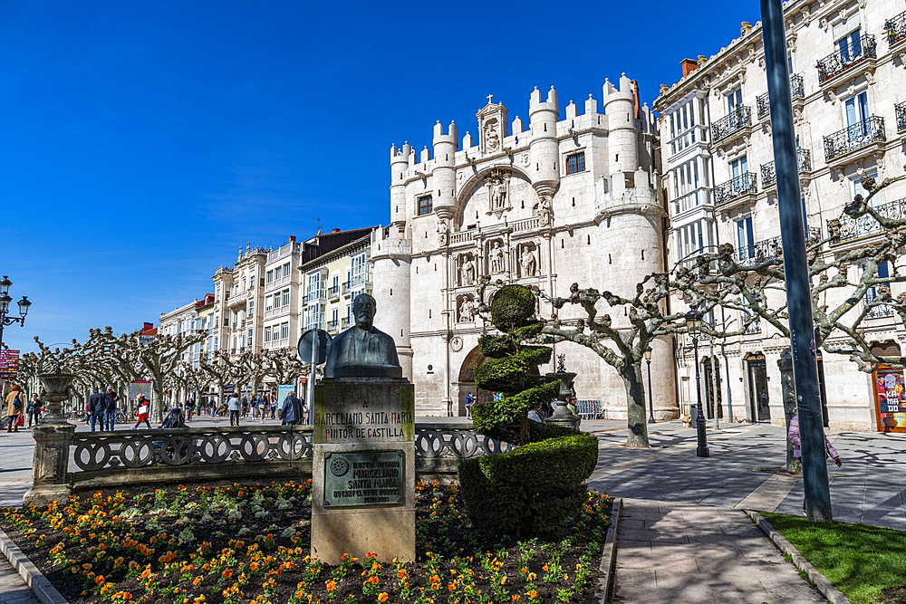 Paseo de la Audiencia promenade, Burgos, UNESCO World Heritage Site, Castile and Leon, Spain, Europe