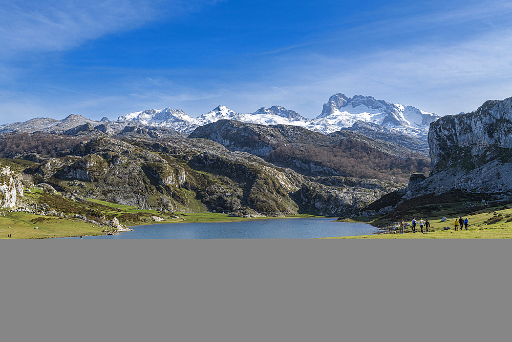 Covadonga lake, Picos de Europa National Park, Asturias, Spain, Europe