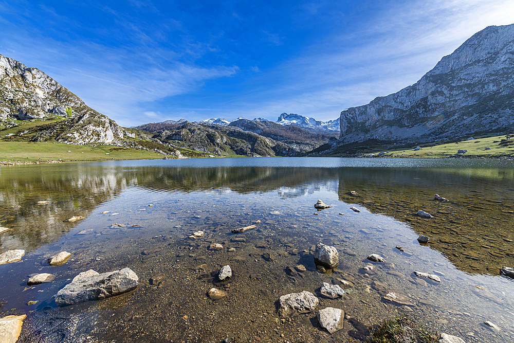 Covadonga lake, Picos de Europa National Park, Asturias, Spain, Europe