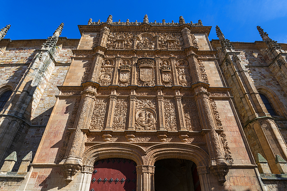 Facade of the University, Salamanca, UNESCO World Heritage Site, Castile and Leon, Spain, Europe