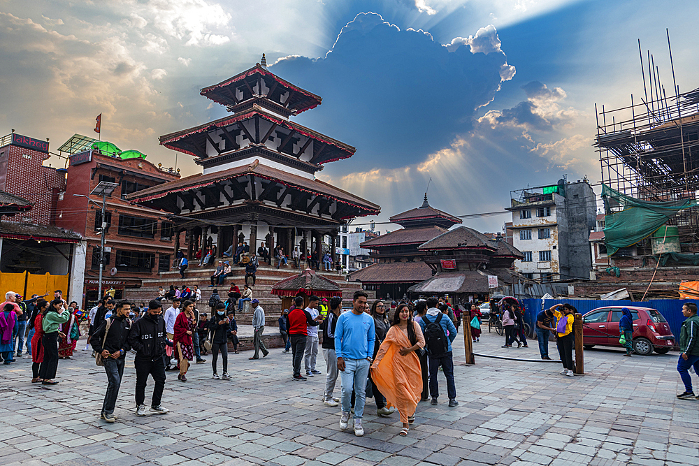 Temples, Durbar Square, UNESCO World Heritage Site, Kathmandu, Nepal, Asia