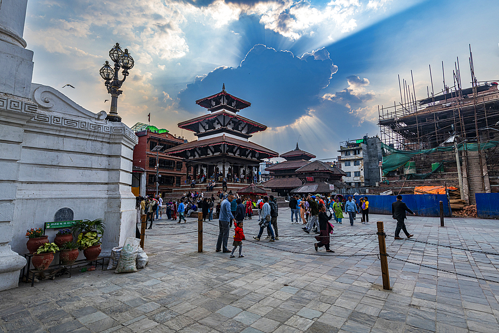 Temples, Durbar Square, UNESCO World Heritage Site, Kathmandu, Nepal, Asia