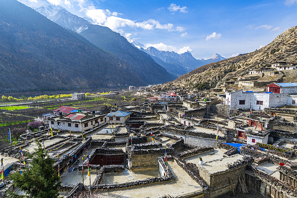 Historical village of Marpha, Jomsom, Himalayas, Nepal, Asia