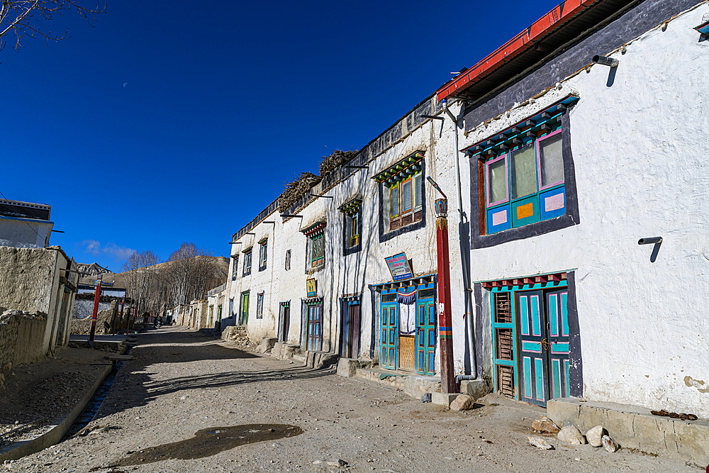 Tibetan houses in Lo Manthang, capital of the Kingdom of Mustang, Himalayas, Nepal, Asia