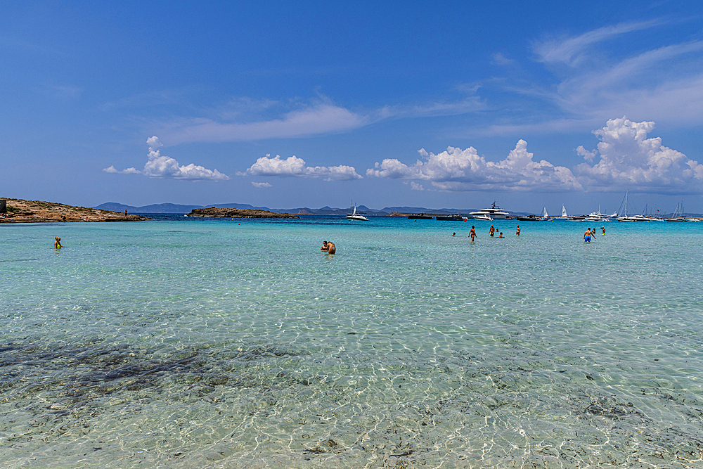 White sand beach, Platja de Ses Illetes, Formentera, Balearic Islands, Spain, Mediterranean, Europe