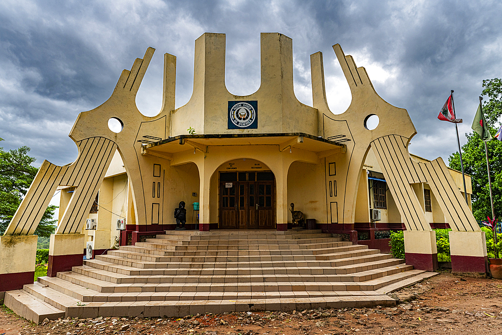 1970s architecture at the Boali Falls (Chutes de Boali), Central African Republic, Africa