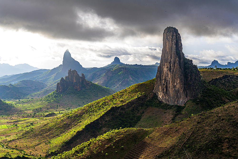 Rhumsiki peak in the lunar landscape of Rhumsiki, Mandara mountains, Far North province, Cameroon, Africa