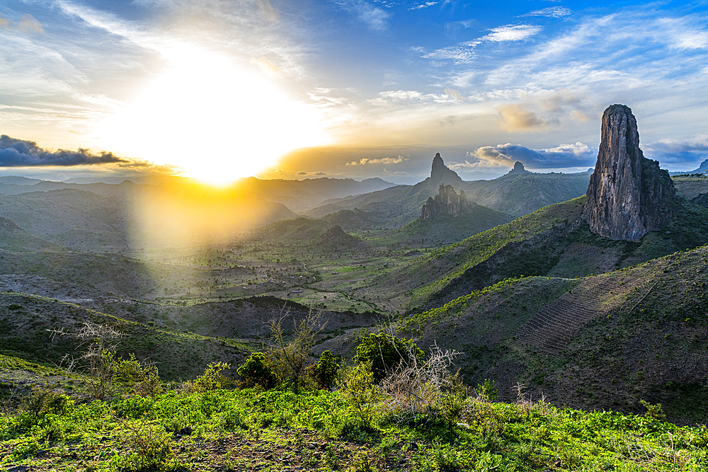 Rhumsiki peak in the lunar landscape of Rhumsiki, Mandara mountains, Far North province, Cameroon, Africa