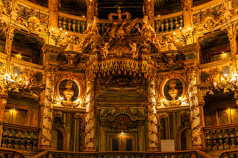 Interior of the Margravial Opera House, UNESCO World Heritage Site, Bayreuth, Bavaria, Germany, Europe