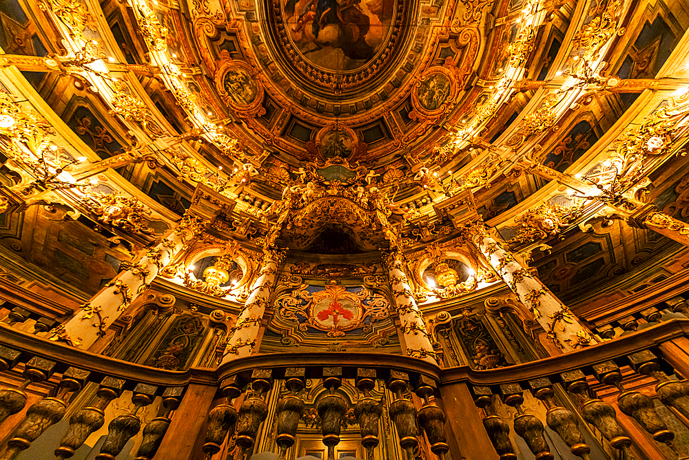 Interior of the Margravial Opera House, UNESCO World Heritage Site, Bayreuth, Bavaria, Germany, Europe