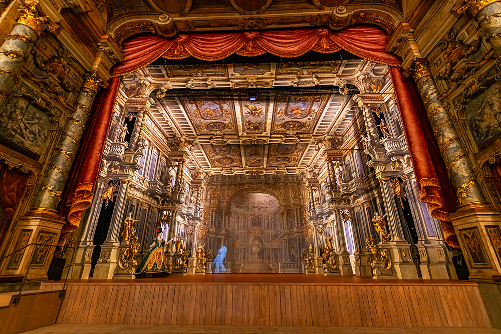 Interior of the Margravial Opera House, UNESCO World Heritage Site, Bayreuth, Bavaria, Germany, Europe