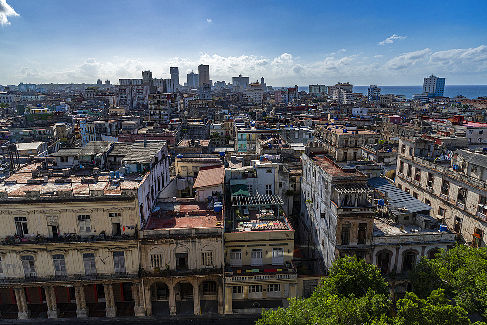 View over the old town of Havana, Cuba, West Indies, Central America