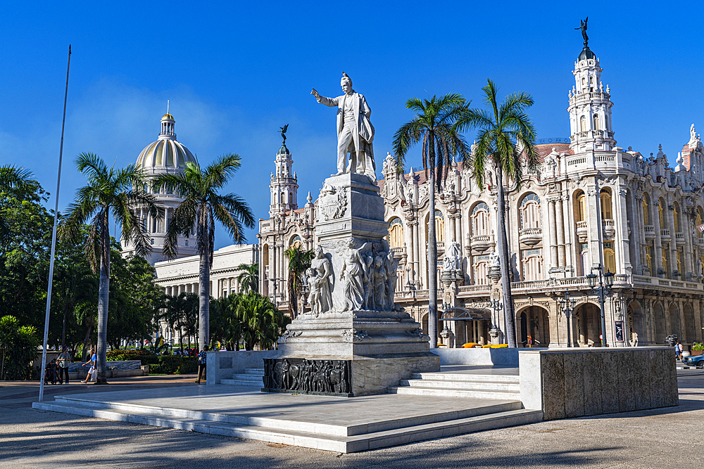 Jose Marti statue in the Parque Central, Havana, Cuba, West Indies, Central America