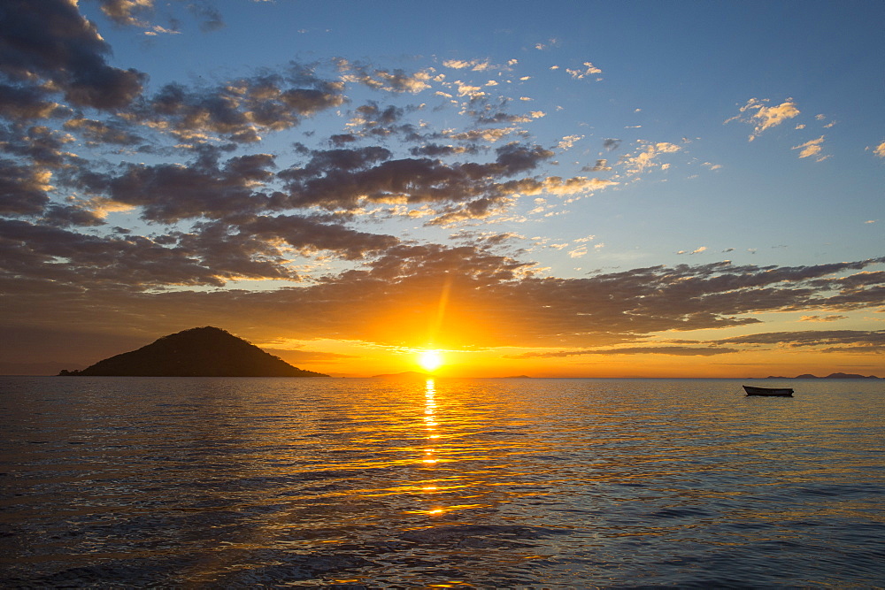 Sunset at Lake Malawi, Cape Maclear, Malawi, Africa