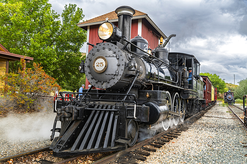 Steam train in the Nevada State Railroad Museum, Carson City, Nevada, United States of America, North America