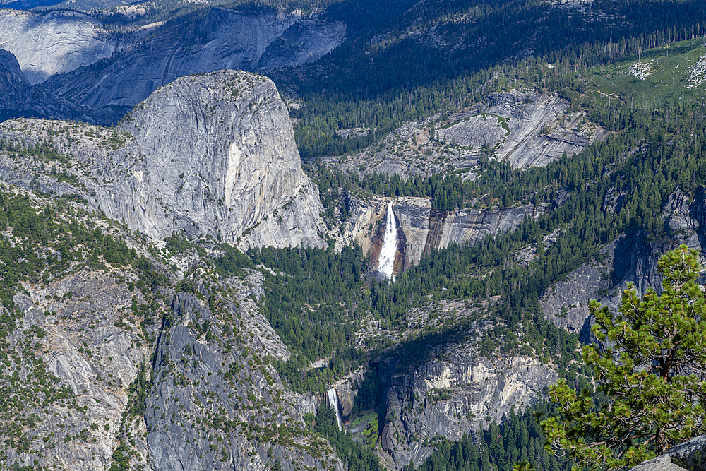 View over the Vernal and Nevada Falls, Yosemite National Park, UNESCO World Heritage Site, California, United States of America, North America