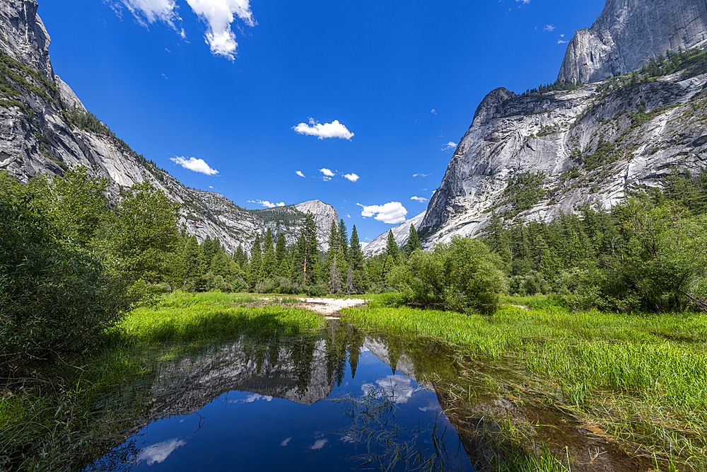 Mirror Lake in the Tenaya Canyon, Yosemite National Park, UNESCO World Heritage Site, California, United States of America, North America