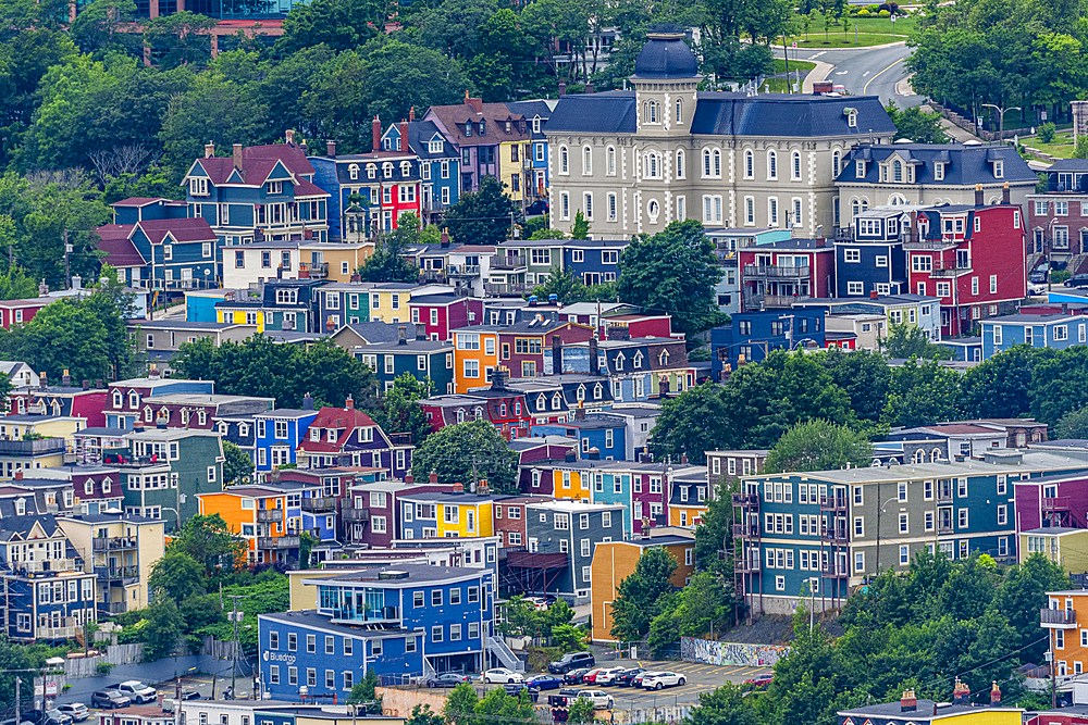 The town of St. John's from Signal Hill National Historic Site, St. John's, Newfoundland, Canada, North America