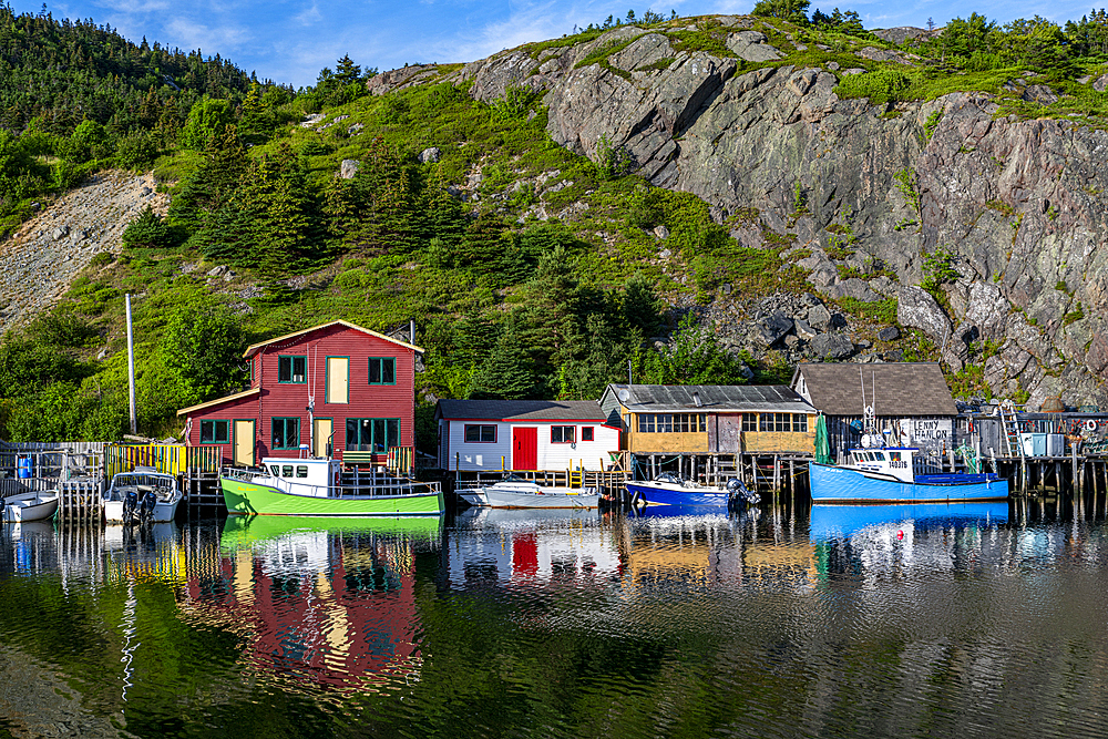 Quidi Vidi boat harbour, St. John's, Newfoundland, Canada, North America