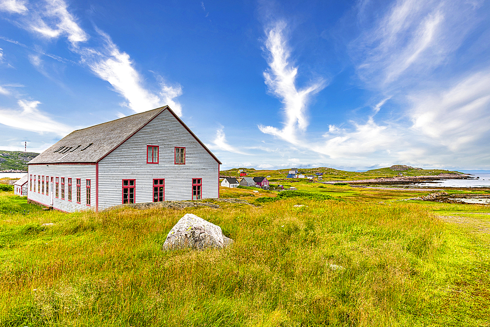 Old fishing houses, Ile aux Marins, fishermen's island, Territorial Collectivity of Saint-Pierre and Miquelon, Overseas Collectivity of France, North America