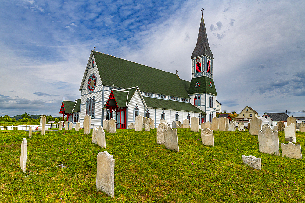 Church in historic town of Trinity, Bonavista Peninsula, Newfoundland, Canada, North America