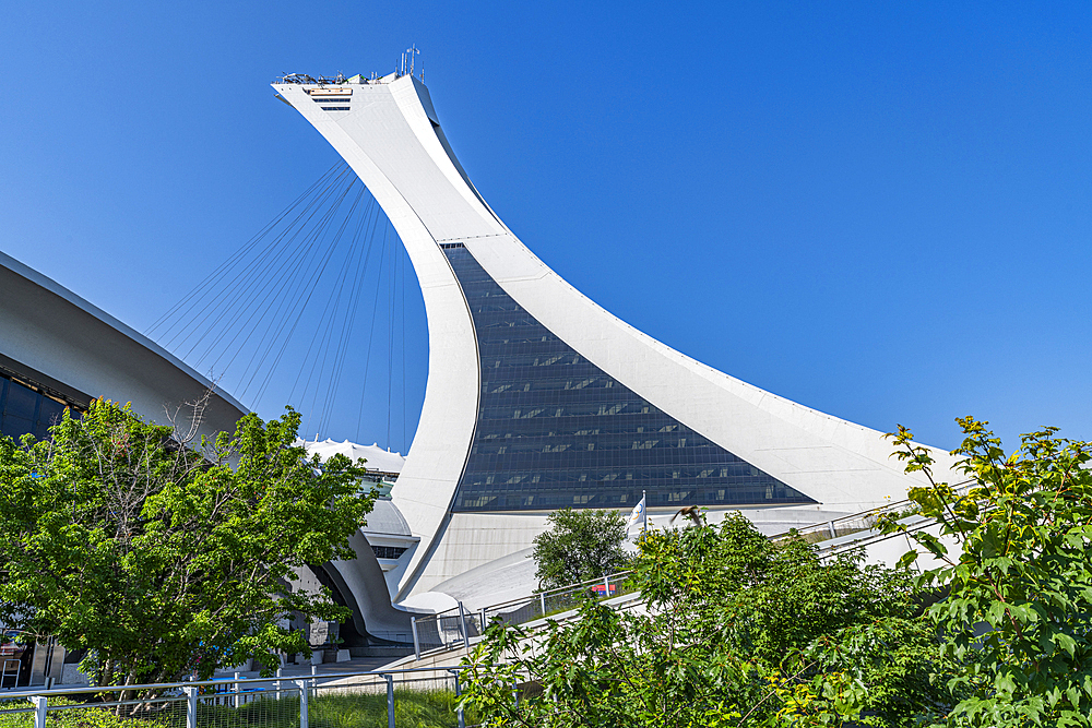 Tower of the Olympic Stadium, Montreal, Quebec, Canada, North America