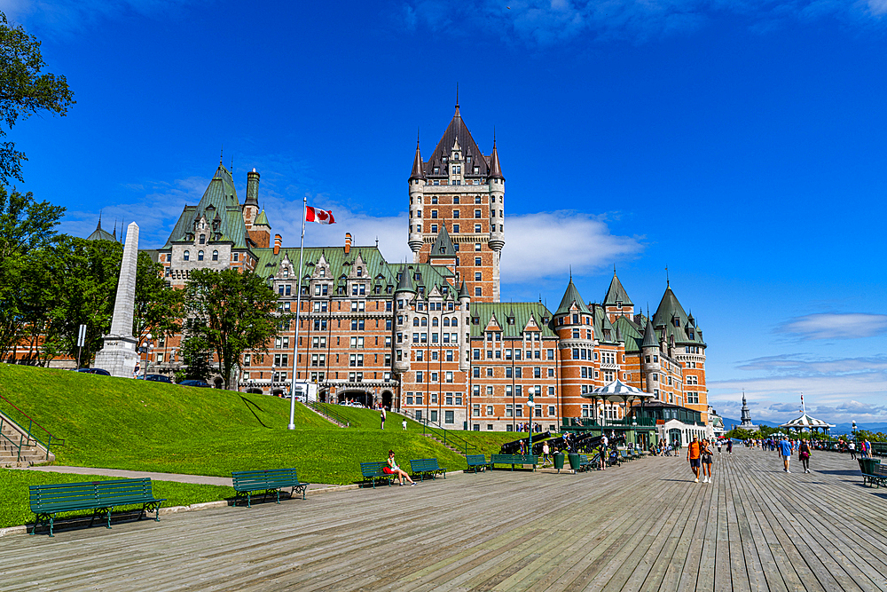 Dufferin Terrace and Chateau Frontenac, Quebec City, Quebec, Canada, North America