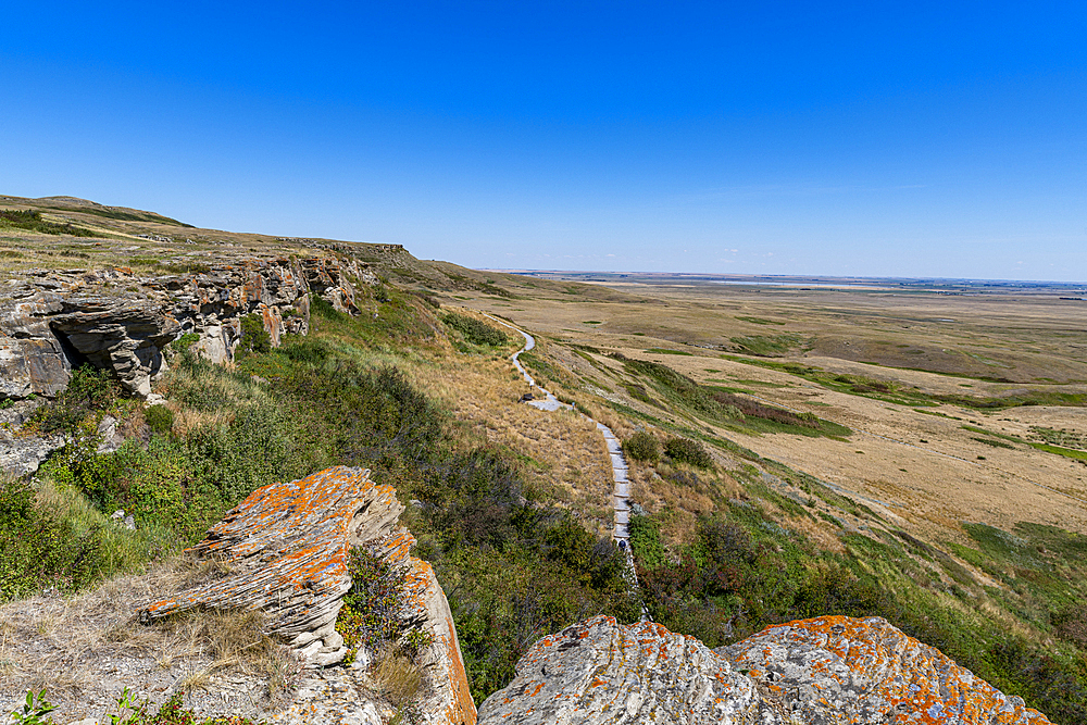 Cliff of the Head Smashed in Buffalo Jump, UNESCO World Heritage Site, Alberta, Canada, North America