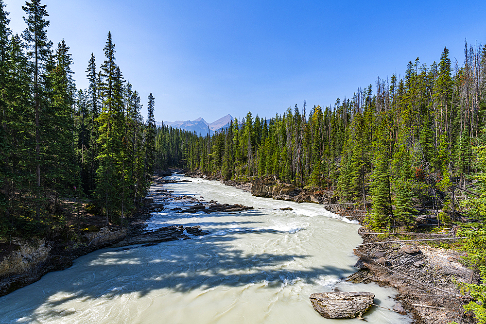 Natural Bridge Lower Falls, Yoho National Park, UNESCO World Heritage Site, British Columbia, Canada, North America