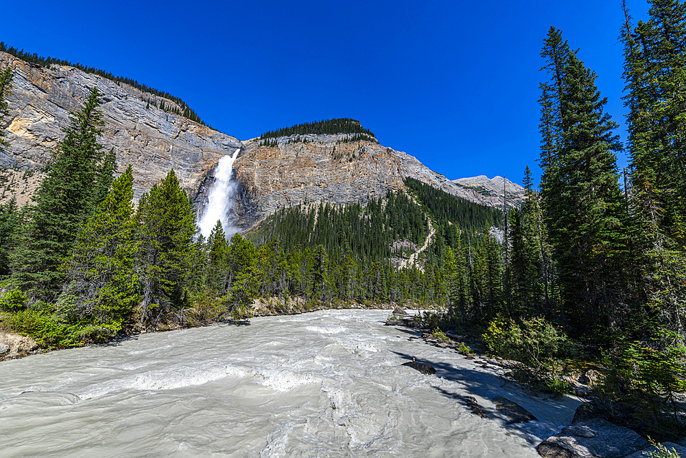 Takakkaw Falls, second tallest waterfall in Canada, Yoho National Park, UNESCO World Heritage Site, British Columbia, Canada, North America