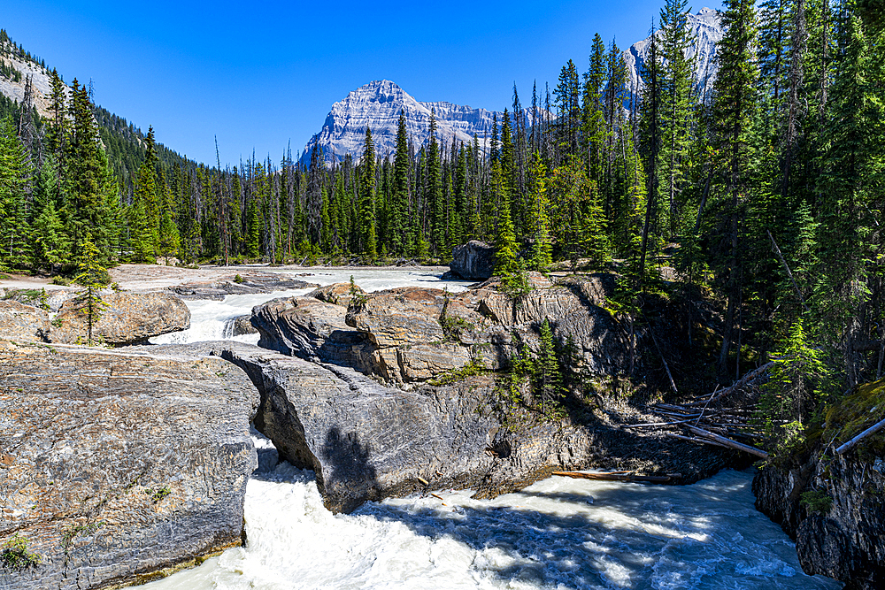 Natural Bridge Lower Falls, Yoho National Park, UNESCO World Heritage Site, British Columbia, Canada, North America