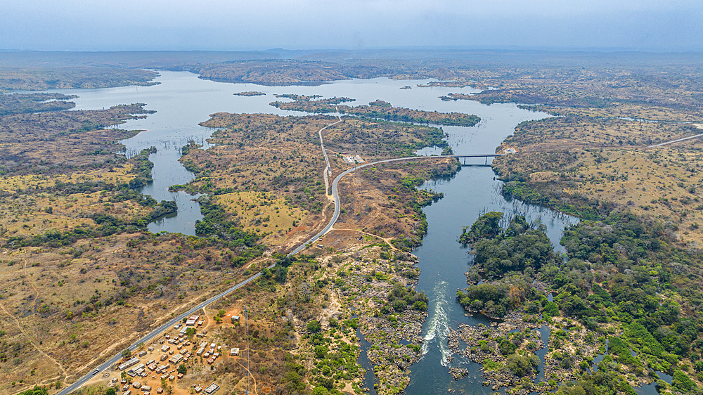 River barrage of the Cuanza river, Cuanza Sul province, Angola, Africa